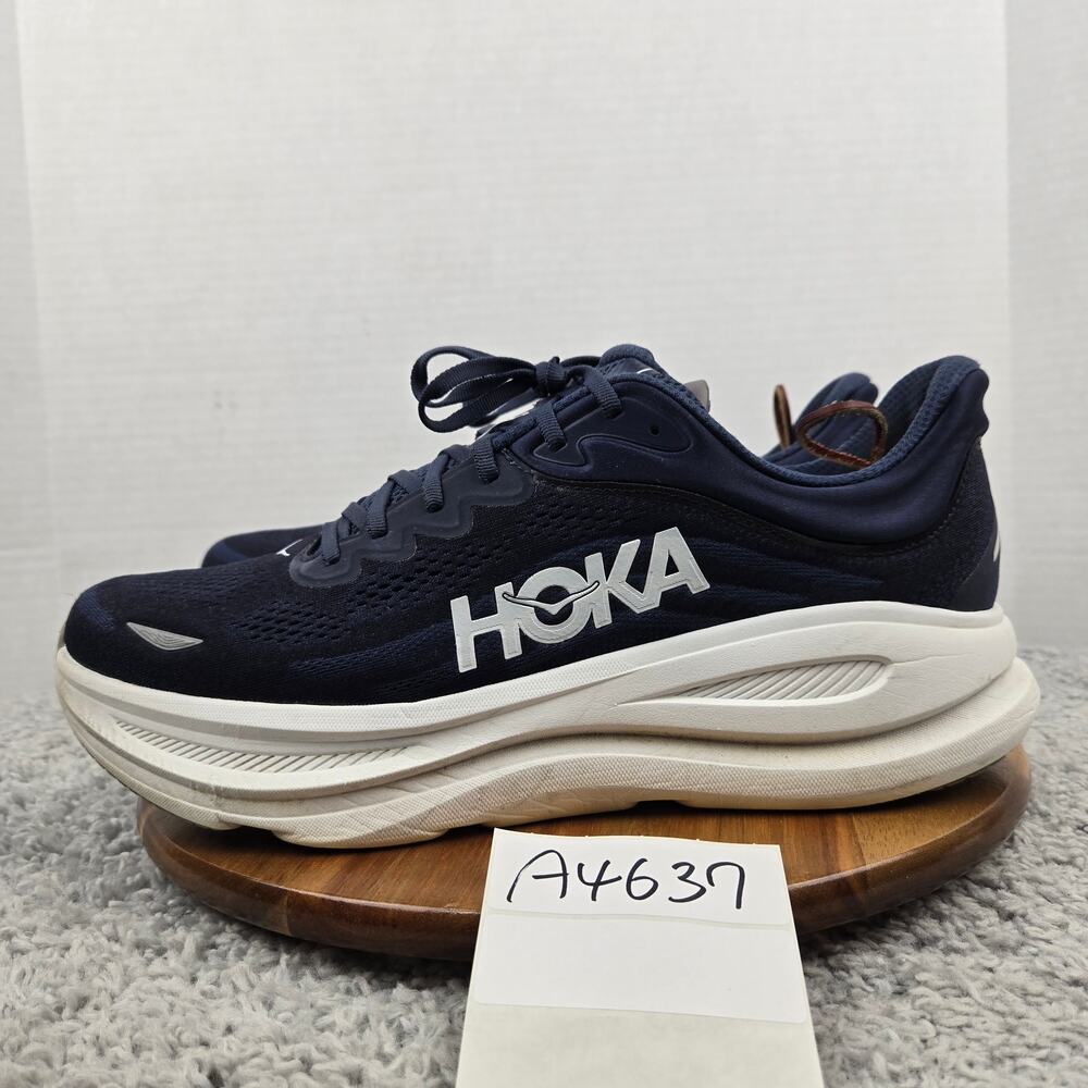 Hoka One One Mens 14D Bondi 9 Varsity Navy Athletic Daily Gym Road Running Shoe